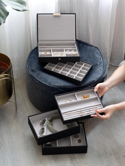 Black Classic Jewellery Box Set of 5