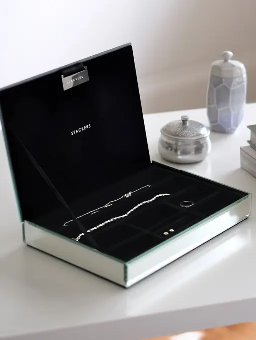 Mirror Glass Classic Jewellery Box Lid
