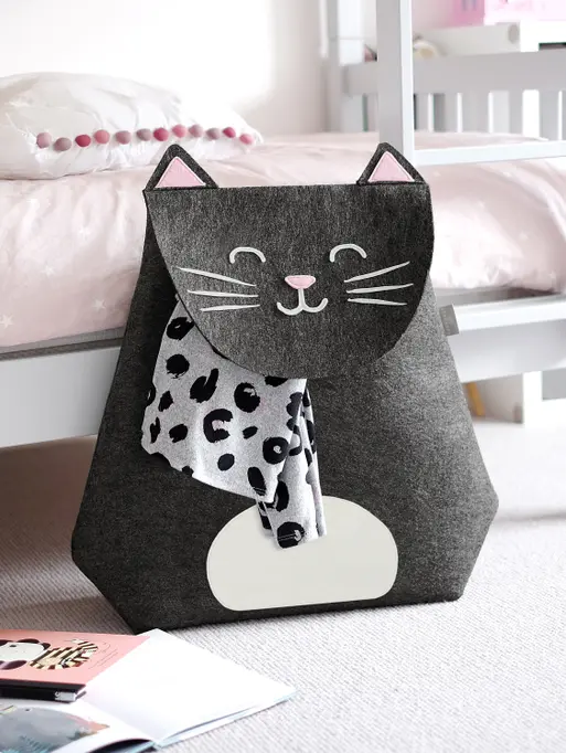 Chloe Cat Laundry Storage Basket