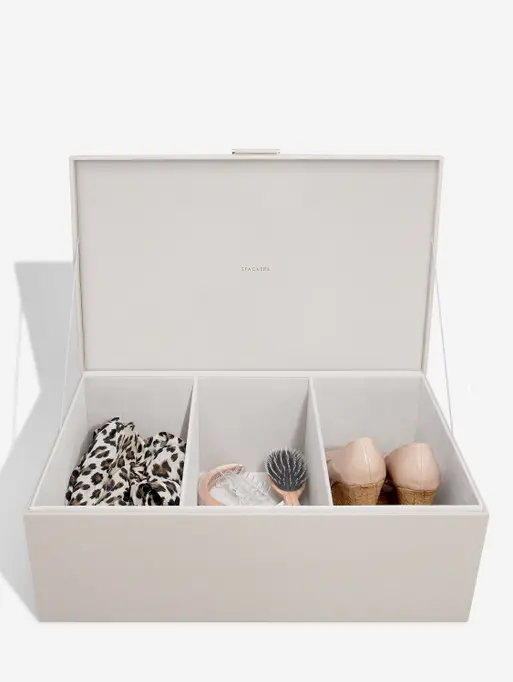 Taupe & Gold Large Storage Box