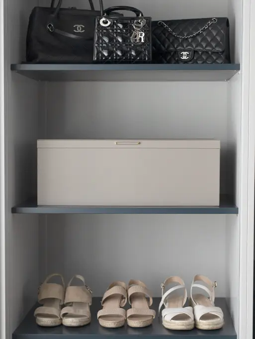 Taupe & Gold Large Storage Box