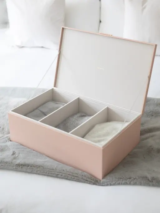 Blush Pink & Gold Large Storage Box