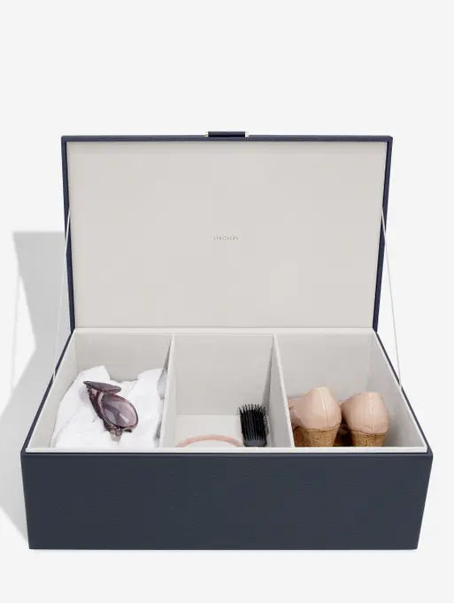 Navy Blue & Gold Large Storage Box