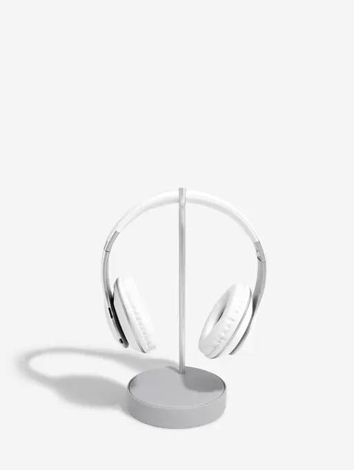 Pebble Grey & Chrome Headphone Stand