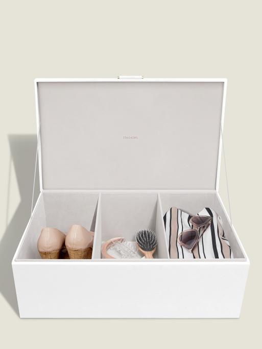 Pebble White & Gold Large Storage Box