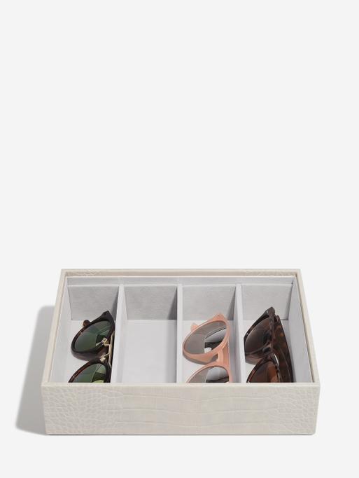 Pudełko na okulary Stackers Croc 4 komorowe putty