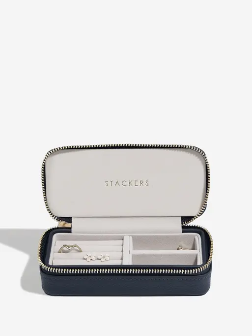 Pudełko podróżne na biżuterię Travel Medium Stackers granatowe