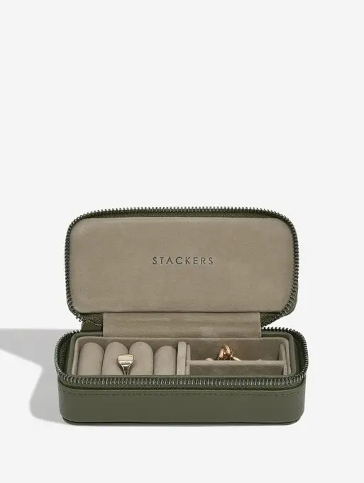 Pudełko podróżne na biżuterię Travel Medium Stackers oliwkowe
