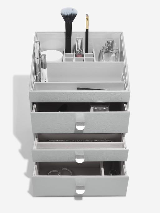 Pebble Grey Classic Makeup & Jewellery Set of 3