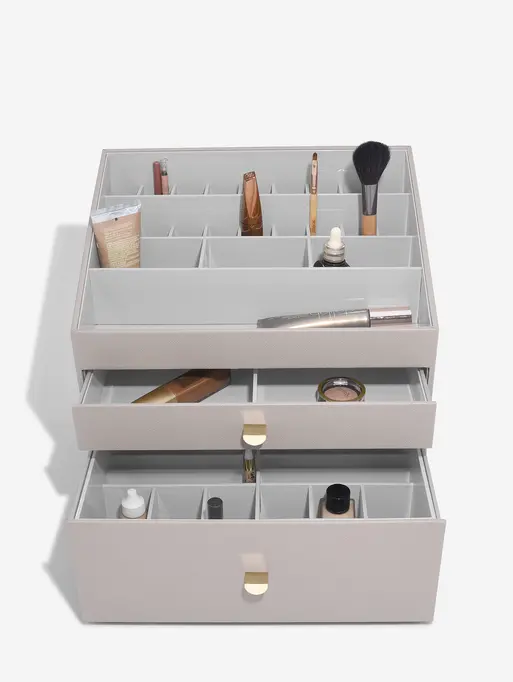 Taupe Supersize Makeup Organiser Set of 2
