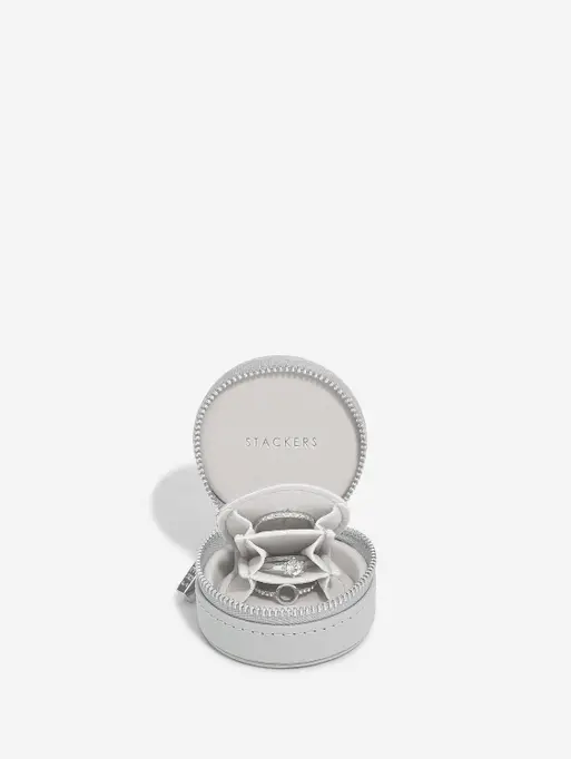 Pudełko podróżne na biżuterię Stackers Oyster mini kamienna szarość