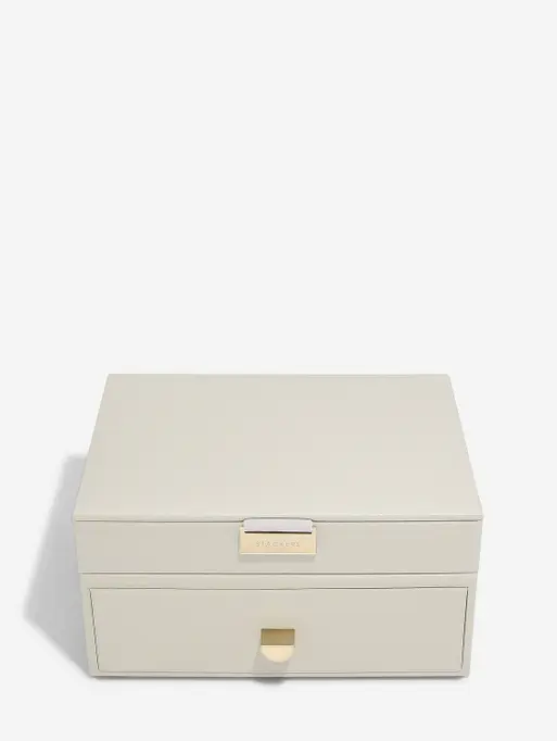 Oatmeal Classic Jewellery Box 1-Drawer Set