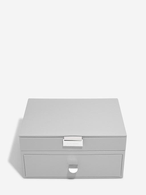 Pebble Grey Classic Jewellery Box 1-Drawer Set