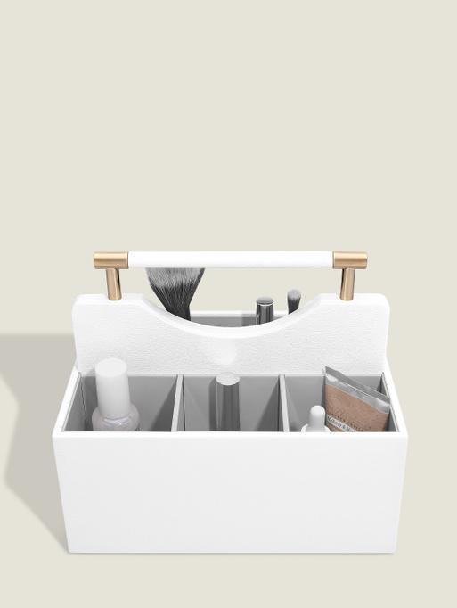 Pebble White Classic Cosmetic Organiser