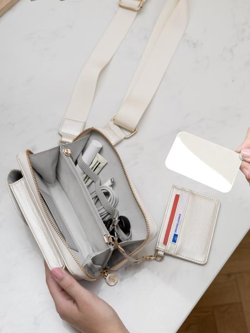 Gyöngyház crossbody keresztpántos kistáska