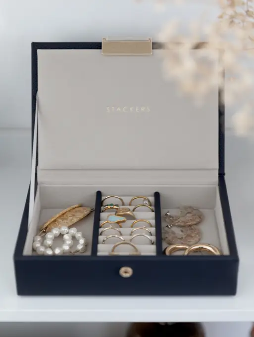 Navy Blue Mini Jewellery Box Lid