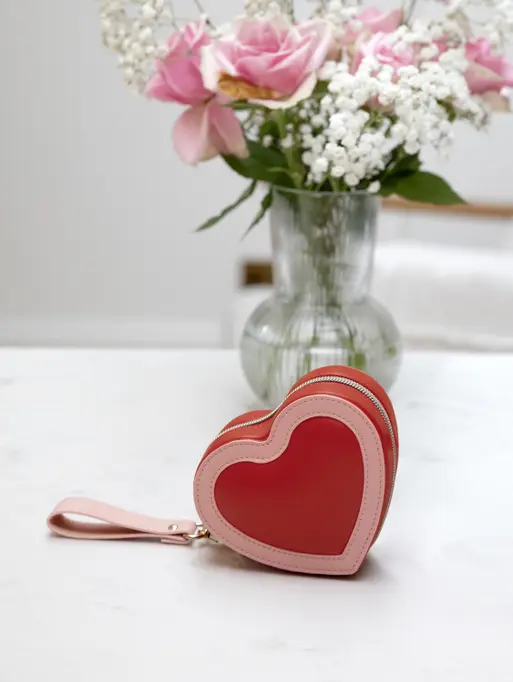 Red Heart Travel Jewellery Box