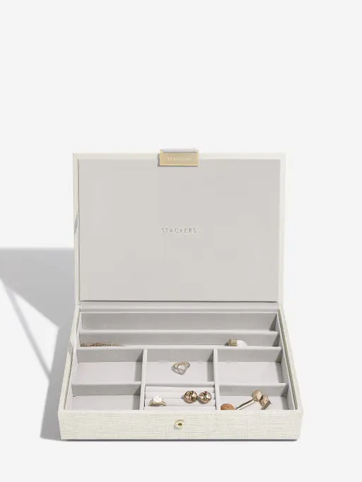 Oatmeal & Linen Classic Jewellery Box Lid