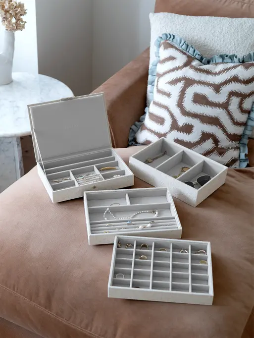 Oatmeal & Linen Classic Jewellery Box Set of 4