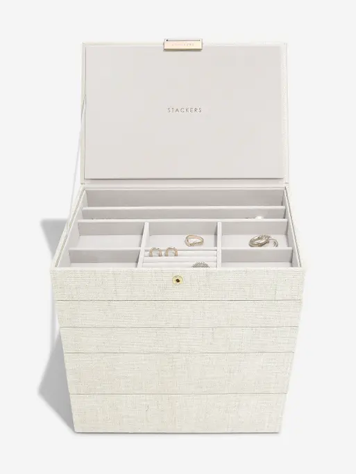 Oatmeal & Linen Classic Jewellery Box Set of 5