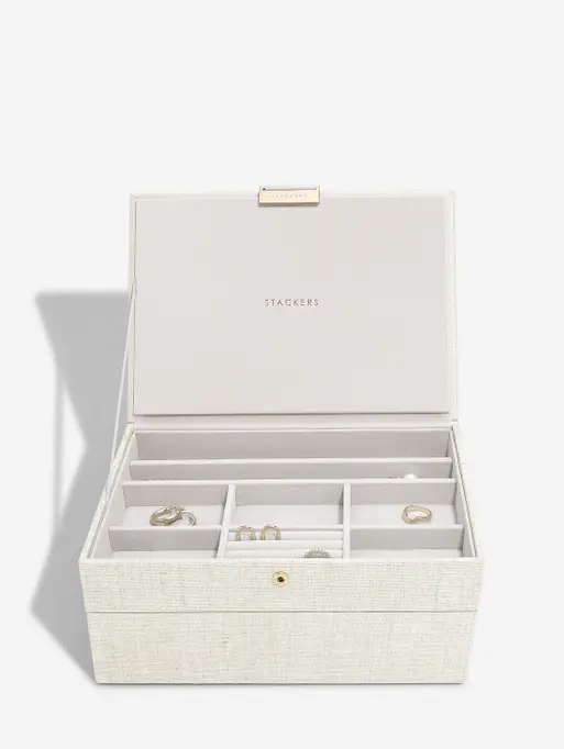 Oatmeal & Linen Classic Jewellery Box Set of 2