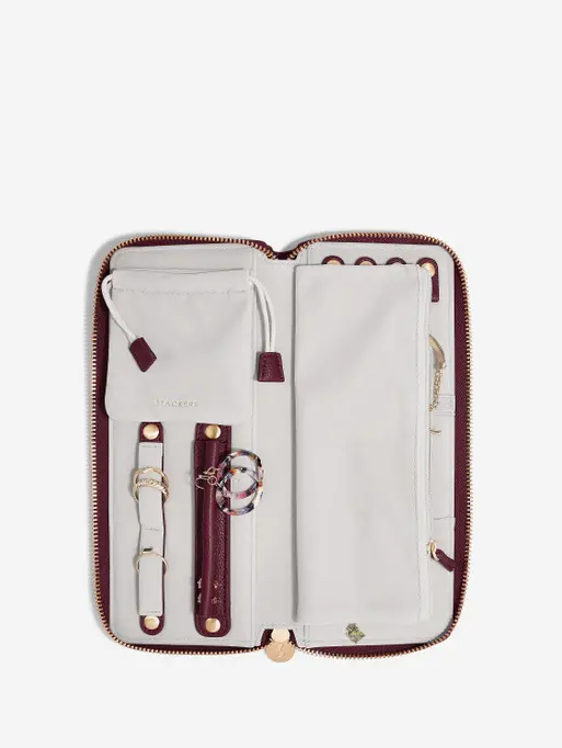 Burgundy Jewellery Roll