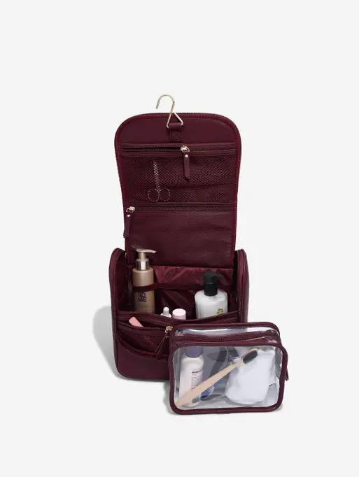 Burgundy Hanging Washbag