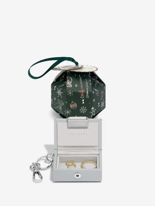 Pebble Grey Nano Jewellery Box Keyring Bauble