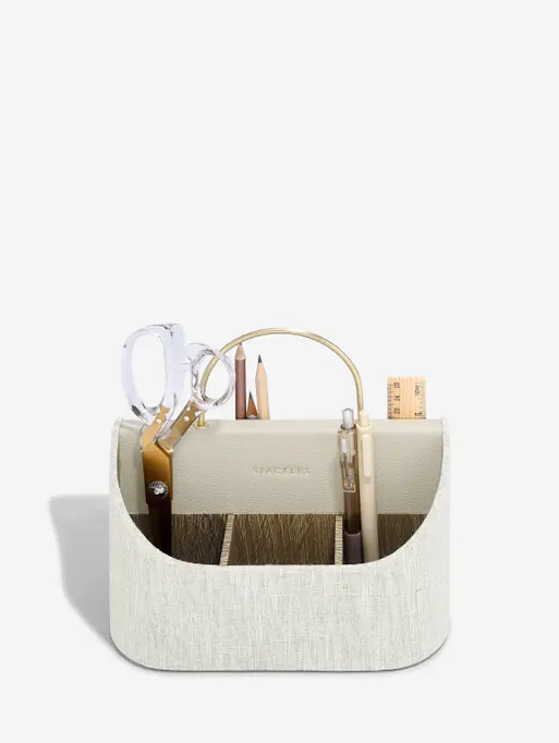 Oatmeal & Linen Desk Caddy