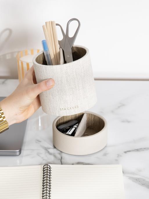 Oatmeal & Linen Stationery Pot