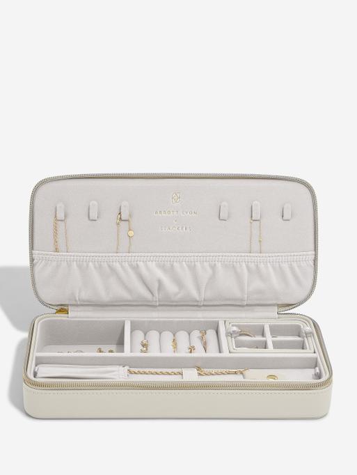 Abbott Lyon X Stackers Oatmeal Zipped Jewellery Box