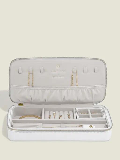 Abbott Lyon X Stackers White Zipped Jewellery Box