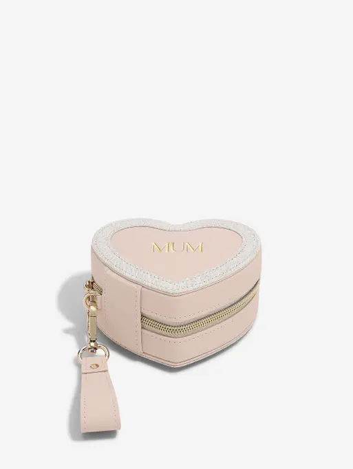 Pink Mum Heart Jewellery Box