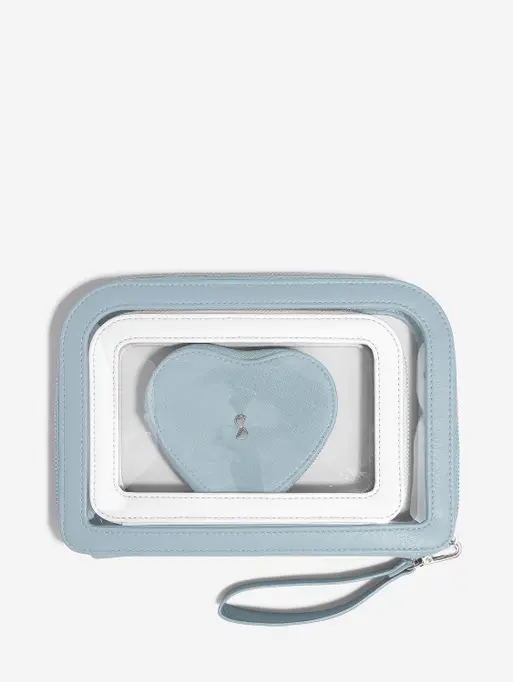 Dusky Blue Travel Pouch Set