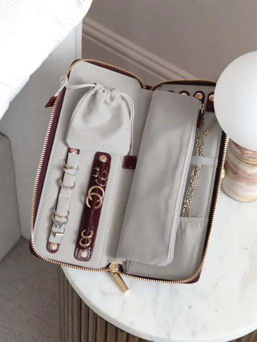 Patent Cherry Jewellery Roll