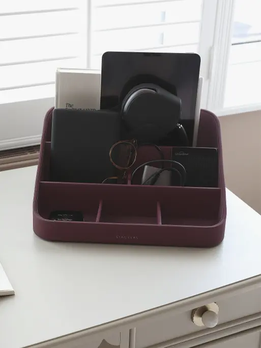 Garnet Red Desk Organiser