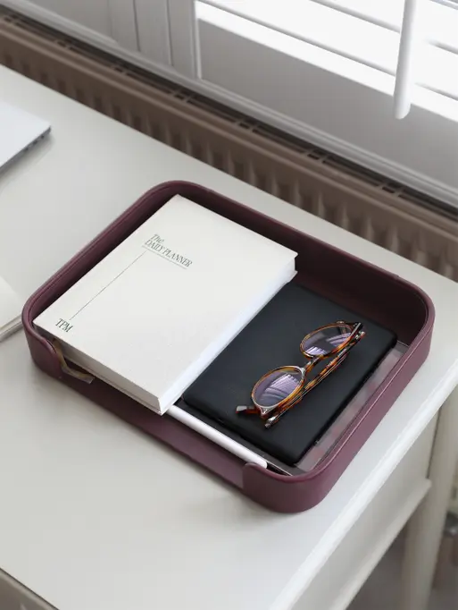Garnet Red Letter Tray