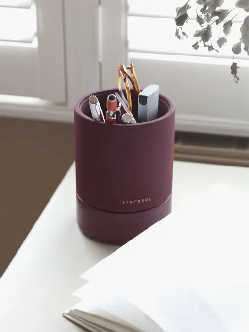 Garnet Red Stationery Pot