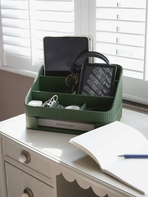 Emerald Green Desk Organiser Set