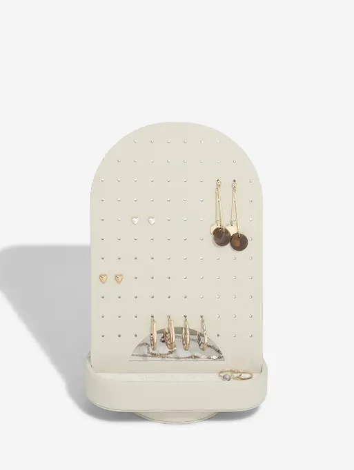Oatmeal & Linen Rotating Earring Organiser