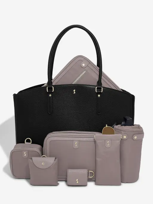 Black Work Tote & Accessories Set