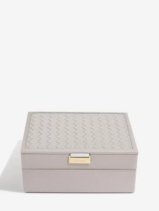 Taupe Woven Classic Jewellery Box Set of 2