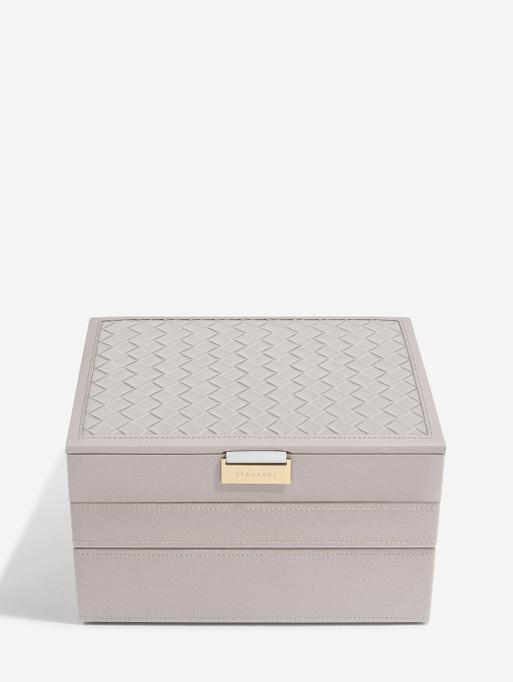 Taupe Woven Classic Jewellery Box Set of 3 