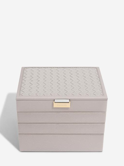Taupe Woven Classic Jewellery Box Set of 4