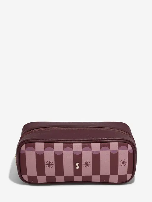 Chequered Star Expanding Cosmetic Bag