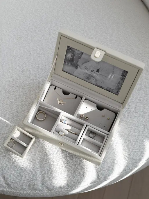 Oatmeal Luxury Photo Jewellery Box