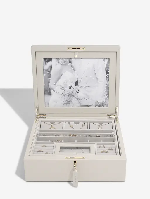Oatmeal Medium Luxury Photo Jewellery Box