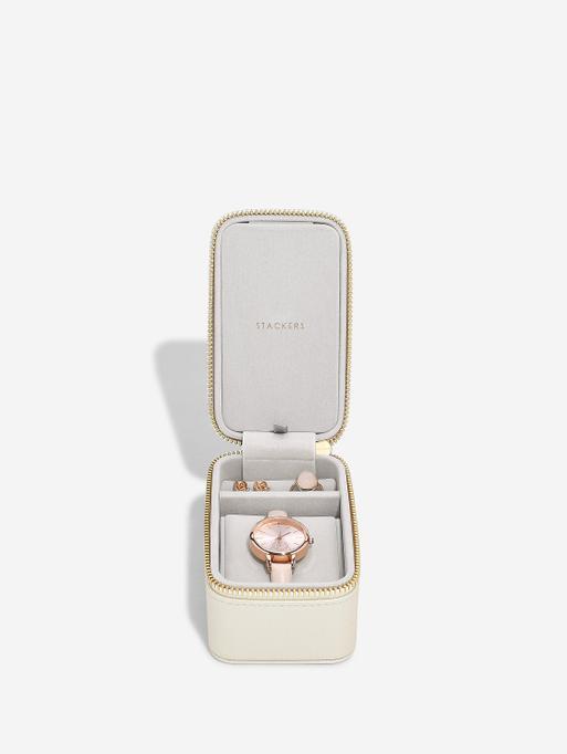 Metallic Pearl Travel Jewellery & Watch Box