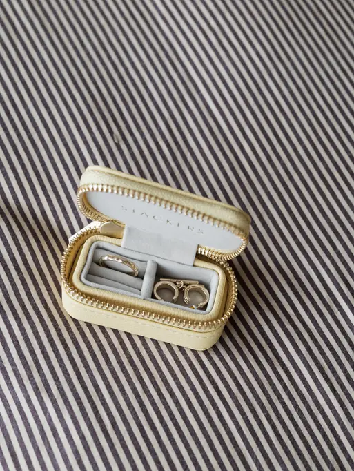 Pudełko podróżne na biżuterię Travel Mini Stackers żółte