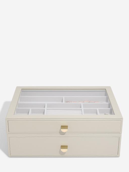 Oatmeal Supersize Display Jewellery Box Set of 2